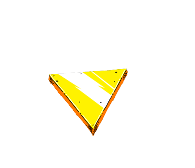 floating yellow triangle